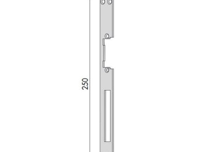 CISA FRONTALE PIATTO A BORDI QUADRI IN ACCIAIO NICHELATO