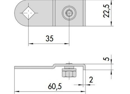 CISA COPPIA DEVIATORI IN ACCIAIO COLORE BRONZO PER AGGANCIO ASTE-RINVII
