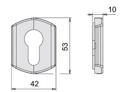 CISA PLACCA INTERNA PER MANIGLIONI ANTIPANICO DA INFILARE