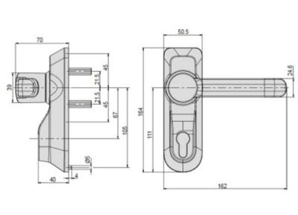 CISA COMANDO ESTERNO PER MANIGLIONI ANTIPANICO FAST PRESTIGE ALPHA