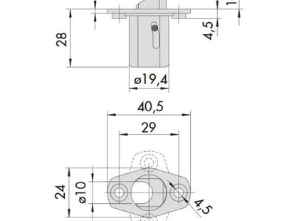 CISA DISPOSITIVO BLOCCA ASTE IN ACCIAIO
