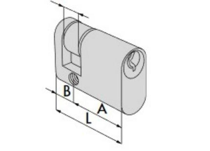 CISA MEZZO CILINDRO OVALE MM28/10