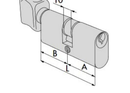 CISA CILINDRO OVALE CON POMOLO MM28/28