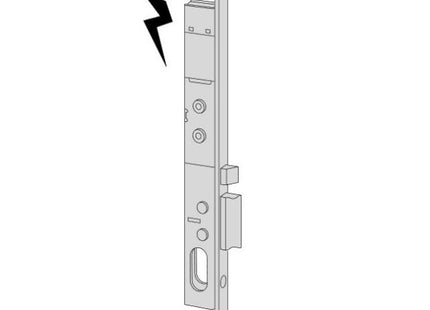 CISA ELETTROSERRATURA DA INFILARE PER MONTANTI FRONTALE MM.16