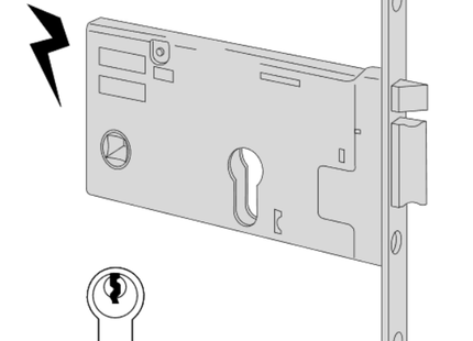 CISA ELETTROSERRATURA DA INFILARE PER FASCE H.MM77 FRONTALE MM16 AMBDX