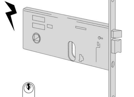 CISA ELETTROSERRATURA DA INFILARE PER FASCE H.MM64 FRONTALE MM16 AMBIDX
