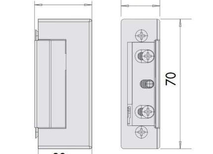 CISA INCONTRO ELETTRICO PER SERRATURE DA INFILARE 12V