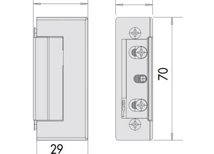 CISA INCONTRO ELETTRICO PER SERRATURE DA INFILARE 12V SOTTOTENSIONE