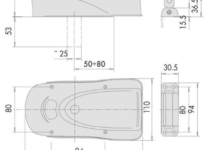 CISA ELETTROSERRATURA DA APPLICARE ELETTRIKA CON PIASTRA AMBIDESTRA