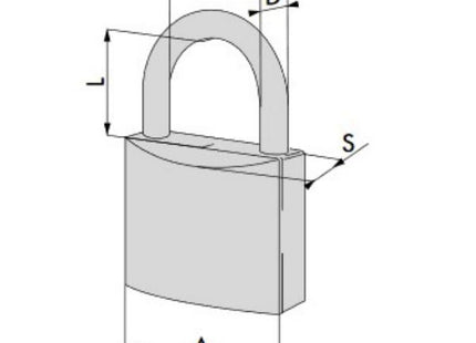 CISA LUCCHETTO OTTONE LOCKING LINE ARCO NORMALE MM70