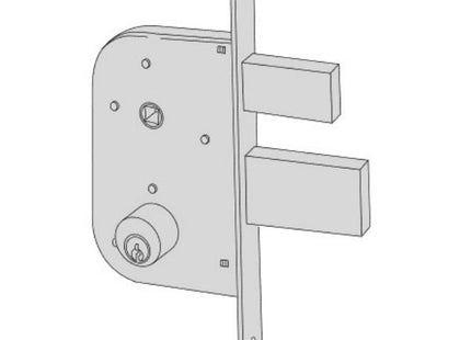 CISA SERRATURA DA INFILARE CON CILINDRO ENTRATA MM50 AMBIDESTRA