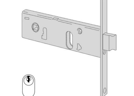 CISA SERRATURA DA INFILARE PER FASCE H.MM44 FRONTALE MM16 AMBIDX