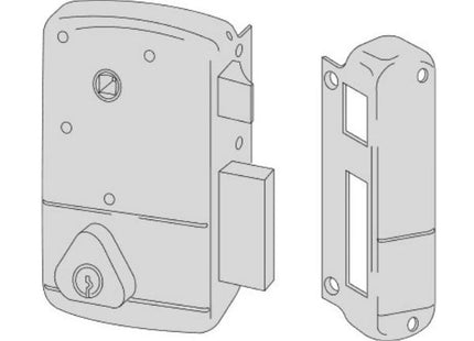 CISA SERRATURA DA APPLICARE CILINDRO E QUADRO MANIGLIA ENTRATA MM45 SX*