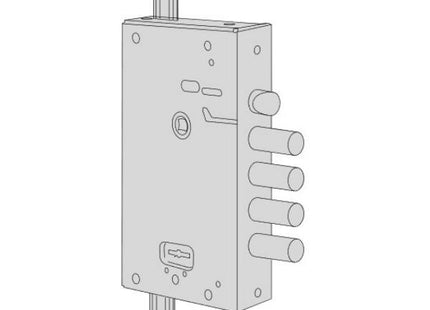 CISA SERRATURA DA APPLICARE DOPPIA MAPPA 3 CHIUSURE ENTRATA MM64 AMBIDX