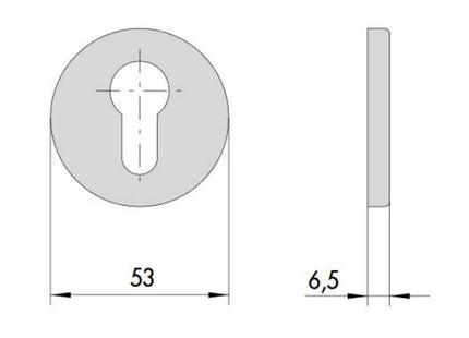 CISA BORCHIA INTERNA ALLUMINIO PER CILINDRI PROFILO EUROPEO