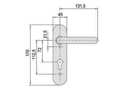CISA COPPIA DI MANIGLIE CON PLACCA PER PORTE TAGLIAFUOCO