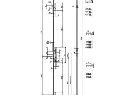 CISA SERRATURA DA INFILARE MULTIPUNTO AD INGRANAGGI A CILINDRO
