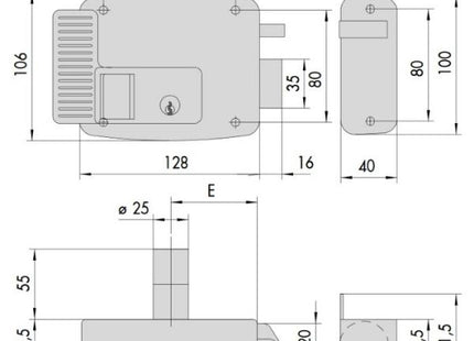 CISA ELETTROSERRATURA DA APPLICARE CON TETTUCCIO