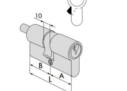 CISA CILINDRO A PROFILO EUROPEO C2000 PREDISPOSTO PER POMOLO