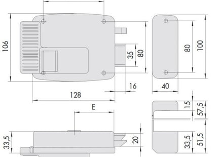 CISA ELETTROSERRATURA DA APPLICARE CON PULSANTE INTERNO
