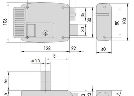 CISA ELETTROSERRATURA DA APPLICARE A MANDATE MANUALI