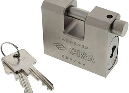CISA LUCCHETTO ACCIAIO RETTANGOLARE CON CHIAVE LIM