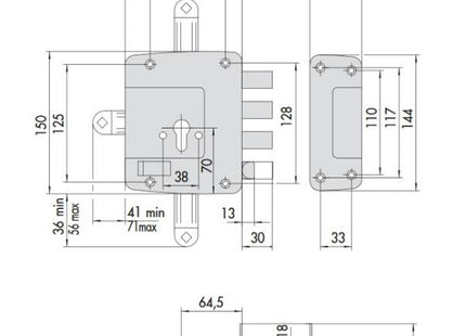 CISA SERRATURA DA APPLICARE DI SICUREZZA 1 CHIUSURA