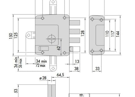 CISA SERRATURA DA APPLICARE DI SICUREZZA 4 CHIUSURE*