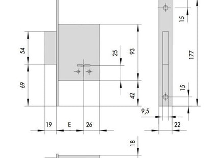 CISA SERRATURA DA INFILARE A DOPPIA MAPPA AMBIDESTRA