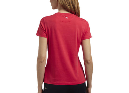 DIADORA T-SHIRT DONNA DA LAVORO MC ATHENA COLORE ROSSO IBISCO