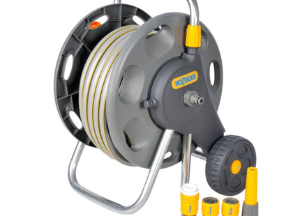 HOZELOCK CARRELLO AVVOLGITUBO CON TUBO DA MT20 RACCORDI E LANCIA