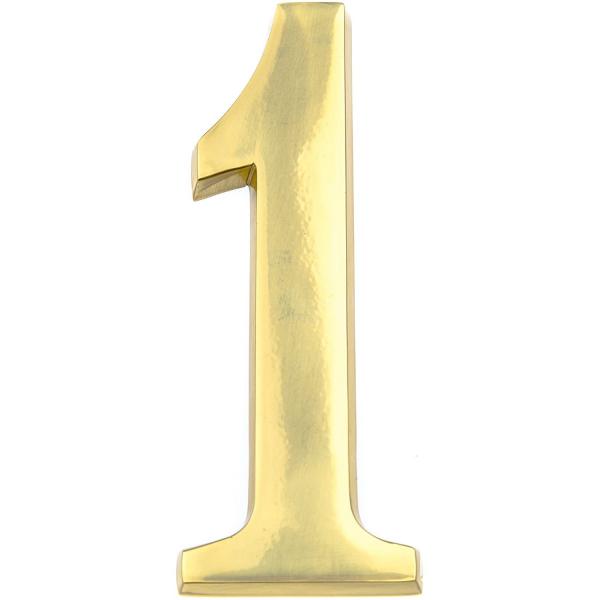 COTTALI NUMERO IN OTTONE LUCIDO MM100 N.1