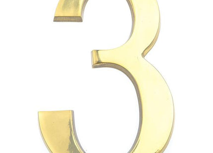 COTTALI NUMERO IN OTTONE LUCIDO MM100 N.3