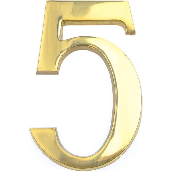 COTTALI NUMERO IN OTTONE LUCIDO MM100 N.5