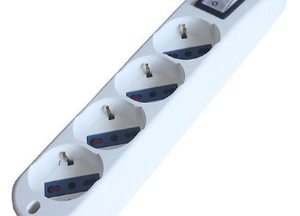 FAEG MULTIPRESA 4 PRESE CON INTERRUTTORE SENZA CAVO BIANCO