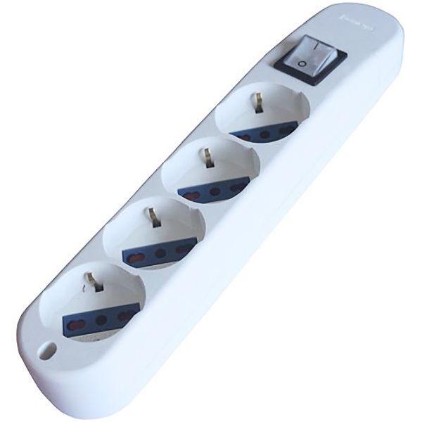 FAEG MULTIPRESA 4 PRESE CON INTERRUTTORE SENZA CAVO BIANCO