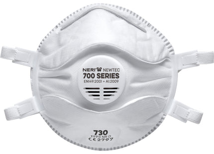 RESPIRATORE MONOUSO FFP3 CON VALVOLA MOD. NEWTEC 730 CONF.DA PZ5