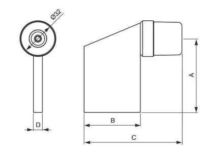 NOVA-FERR ARRESTO DI FINE CORSA PER CANCELLI SCORREVOLI ZINCATO