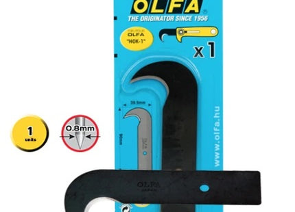 OLFA LAME PER CUTTER MOD. HOB-1 AD UNCINO BRUNITE CONF.DA PZ1