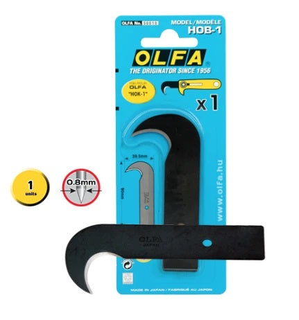 OLFA LAME PER CUTTER MOD. HOB-1 AD UNCINO BRUNITE CONF.DA PZ1