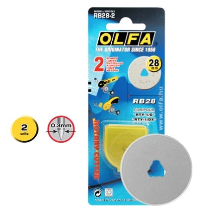 OLFA LAME PER CUTTER MOD. RB28-2 A DISCO D.MM28 CONF.DA PZ2*