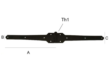 OM4 BANDELLA/ASA DOPPIA SAGOMATA COLORE NERO