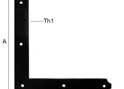 OM4 CONTROPIASTRA RINFORZATA PER CANTONALI MM200X200 VERNICIATA NERA