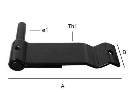 OM4 CARDINE A MURO CON PERNO COLORE NERO