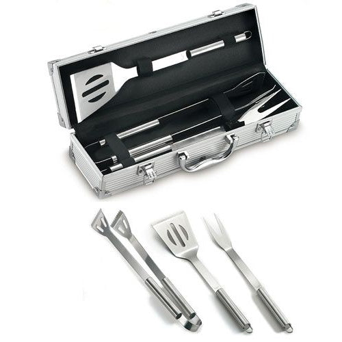 OMPAGRILL SET BARBECUE VALIGETTA IN ALLUMINIO DA PZ 3 IN ACCIAIO INOX