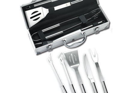 OMPAGRILL SET BARBECUE VALIGETTA IN ALLUMINIO DA PZ 4 IN ACCIAIO INOX*