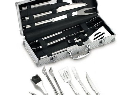 OMPAGRILL SET BARBECUE VALIGETTA IN ALLUMINIO DA PZ 6 IN ACCIAIO INOX