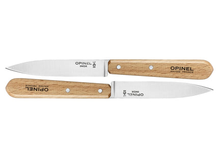 OPINEL SET 2 COLTELLI CUCINA SPELUCCHINI CLASSICI MANICI FAGGIO