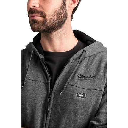 MILWAUKEE FELPA TERMICA CON CAPPUCCIO M12 HH GREY 3-0 TG. XL*
