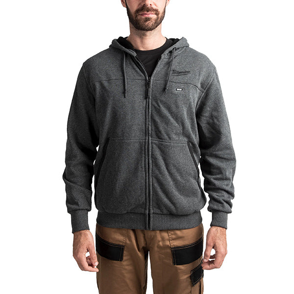 MILWAUKEE FELPA TERMICA CON CAPPUCCIO M12 HH GREY 3-0 TG. XL*